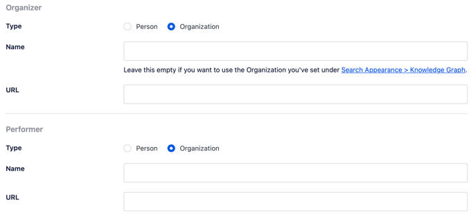 The product URL for a digital download Adding Event Organizer and Performer Information in AIOSEO Schema