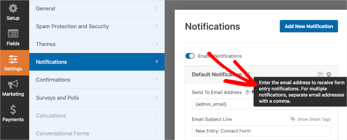 How to export contacts from your WordPress CRM Setting multiple email recipients in WPForms