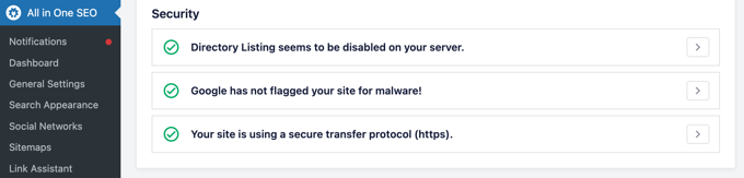 Approving a question or answer on your WordPress website AIOSEO Security Report