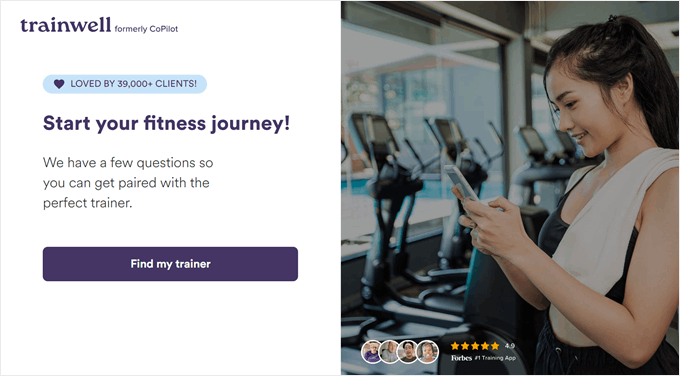 easy-digital-downloads-download-details Trainwell's landing page