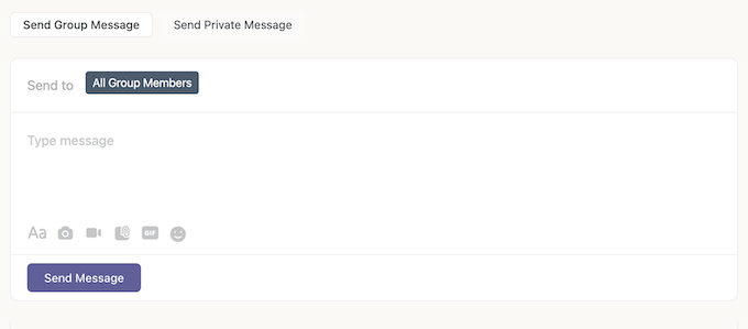 Allow users to send private messages