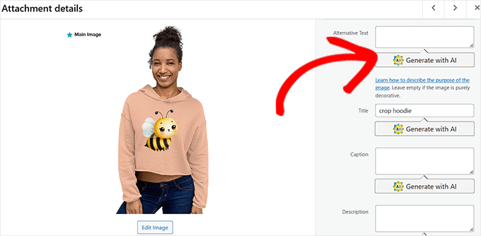 Click the Generate with AI button