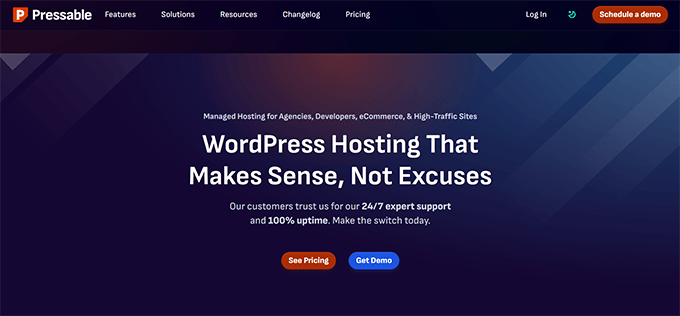 Pressable website