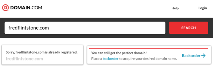 Check That a Domain Backorder Is Available
